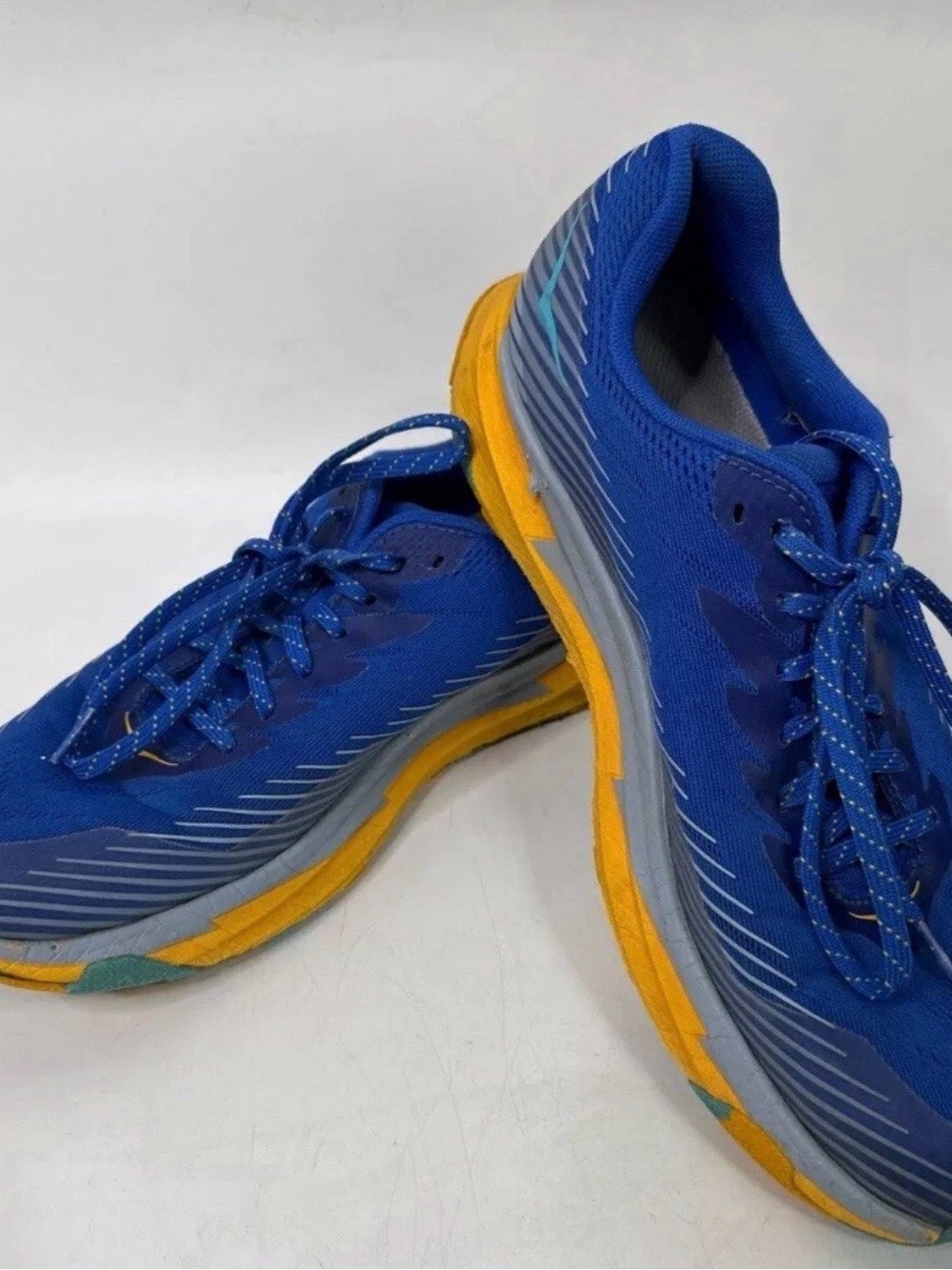 Hoka One One Torrent 2 Men's Blue Running Shoes with Yellow Accents